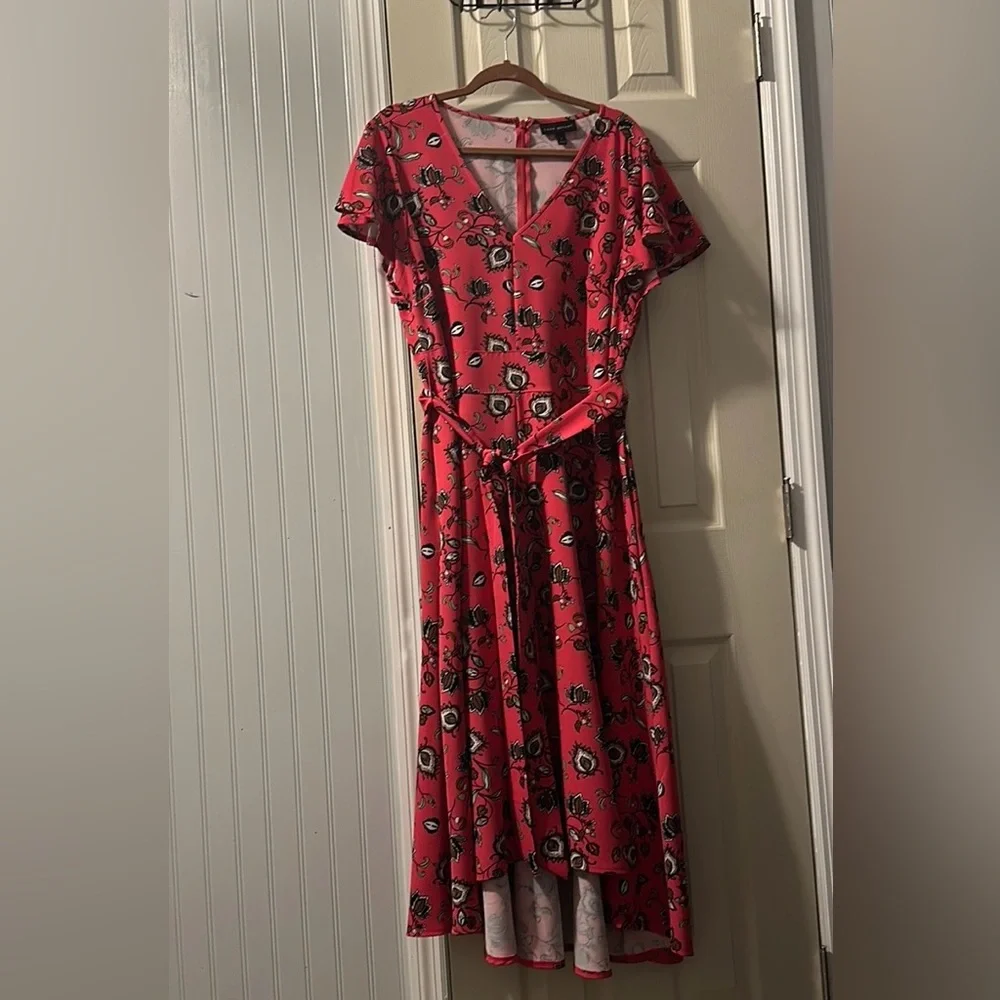 EUC Short Sleeve High-Low Lena Midi Dress SZ 16 - Picture 4 of 8